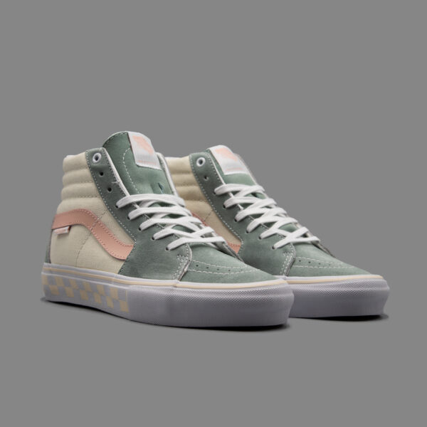 ونس اسکیت پرو صورتی سبز ساقدار | Vans SK8-Hi Pro Washout - Image 2
