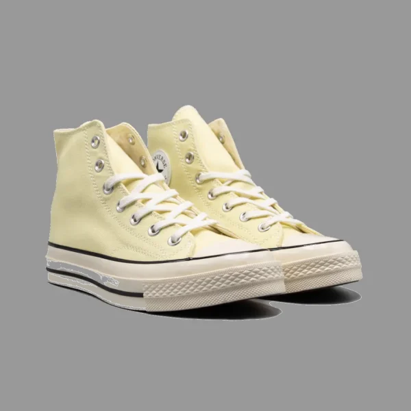 کانورس 1970 زرد کمرنگ ساقدار | Converse 1970s Creamy Yellow Hightop - Image 2