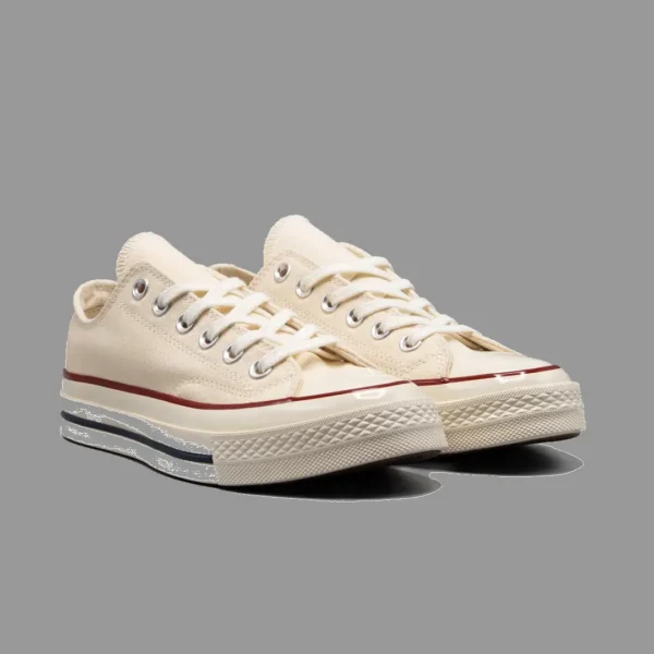 کانورس 1970s شیری ساق کوتاه | Converse Chuck 70s Beige White Lowtop - Image 2