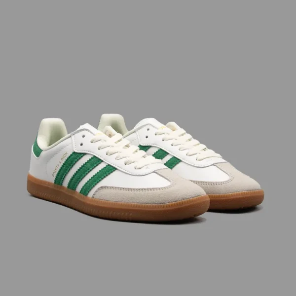 آدیداس سامبا اسپورتی اند ریچ سفید سبز | Adidas Samba Sporty And Rich White/Green/Caramel - Image 2