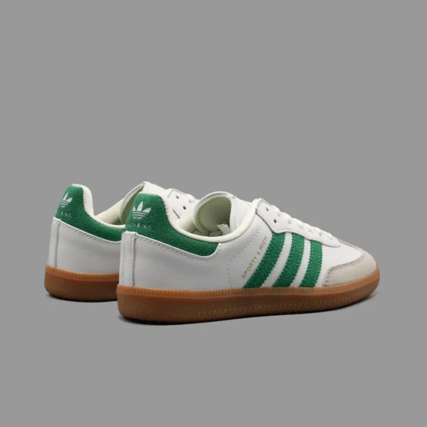 آدیداس سامبا اسپورتی اند ریچ سفید سبز | Adidas Samba Sporty And Rich White/Green/Caramel - Image 3