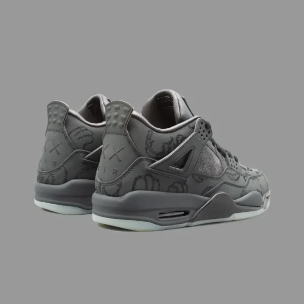 نایکی ایرجردن ۴ کاز طوسی تیره | Nike Air Jordan 4 Kaws Dark Gray - Image 3