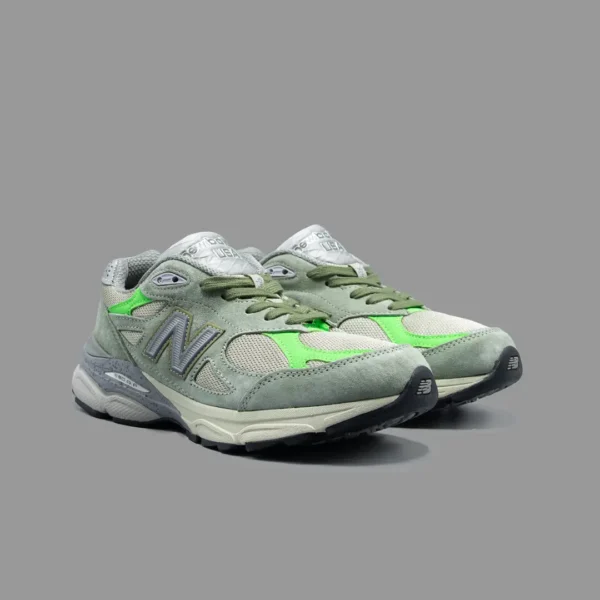 نیوبالانس990 پاتا زیتونی | New Balance 990 Patta Olive Green - Image 2
