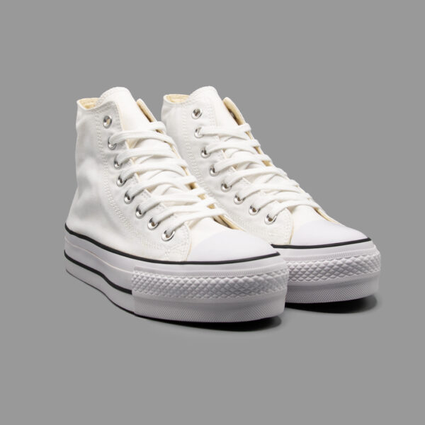کانورس پلتفرم سفید ساقدار | Converse Platform White Hightop - Image 2