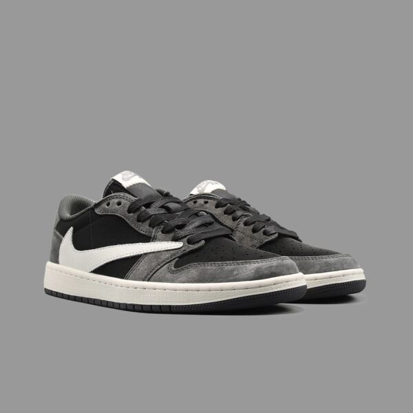 نایکی جردن 1 ساق کوتاه ترویس اسکات طوسی | Nike Jordan 1 Low Travis Scott Grey - Image 2