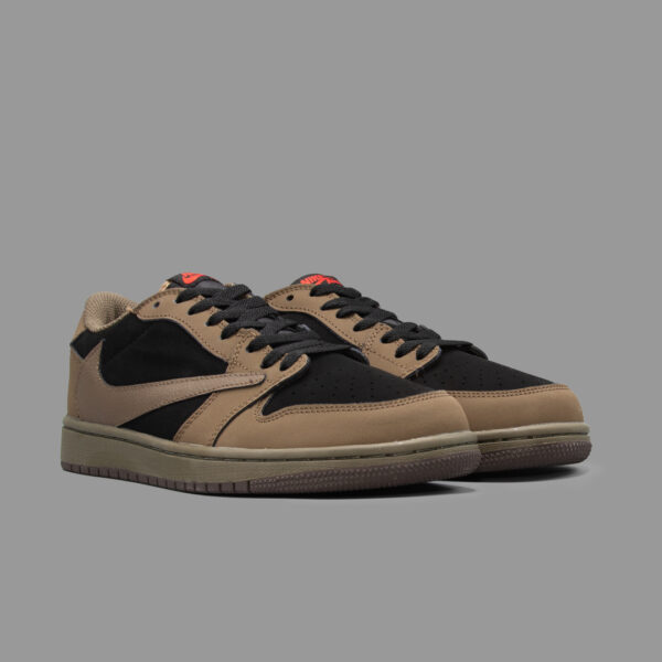 نایکی جردن 1 ترویس اسکات قهوه ای مشکی | Air Jordan 1 Low Travis Scott Brown Black - Image 2
