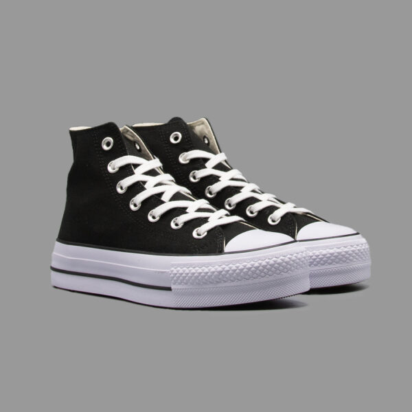 کانورس پلتفرم مشکی ساق بلند | Converse Platform Black Hightop - Image 2