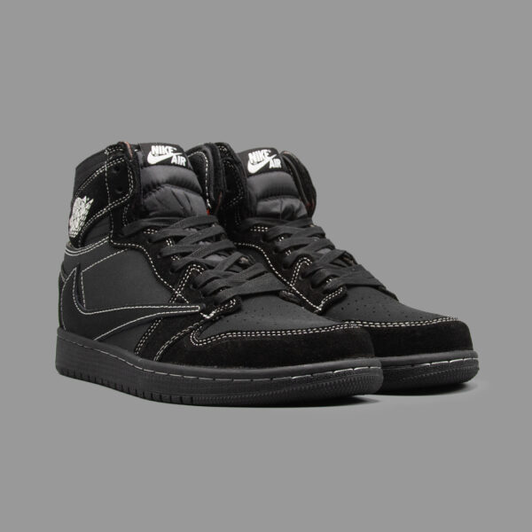 نایکی ایرجردن 1 ترویس اسکات بلک فنتوم ساق بلند | Nike Air Jordan 1 Hightop Travis Scott Black Phantom - Image 2