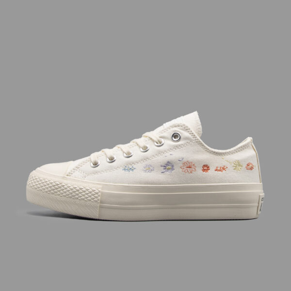 کانورس پلتفرم گل دار سفید | Converse Platform White Flower
