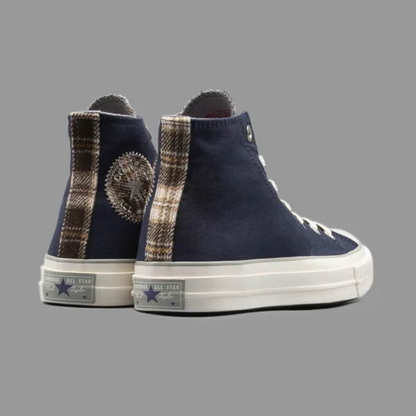 کانورس چهارخونه سرمه ای ساقدار | Converse Plaid Obsidian Hightop - Image 3