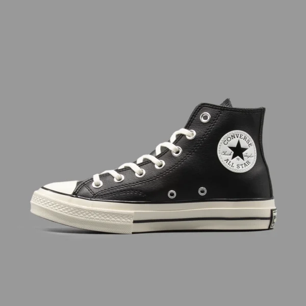 کانورس چرم مشکی ساقدار | Converse Black Leather Hightop