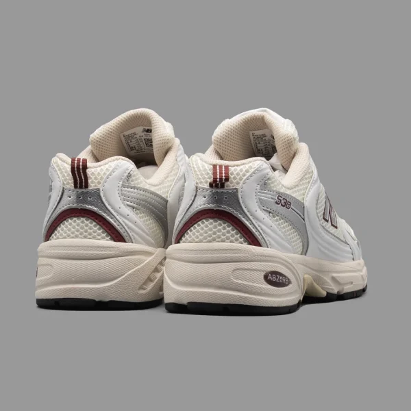 نیوبالانس 530 سفید زرشکی | New Balance 530 White Wine Red - Image 3