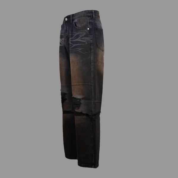 جین بگی دیسترسد چارکول | Jean Baggy Distressed Charcoal - Image 2