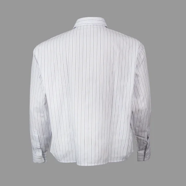 پیراهن باکسی اسوس اورسایز راه راه سفید خاکستری | ASOS Boxy Oversized Shirt White & Grey Pinstripe - Image 3