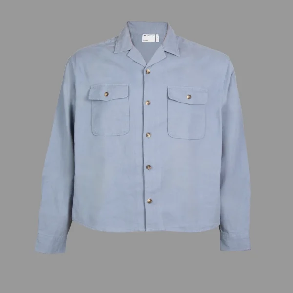 اورشرت باکسی اسوس آبی | ASOS Boxy Overshirt Blue
