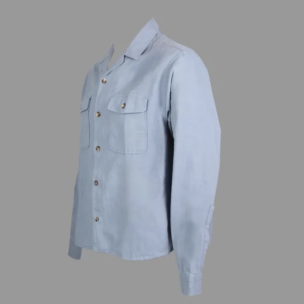اورشرت باکسی اسوس آبی | ASOS Boxy Overshirt Blue - Image 2