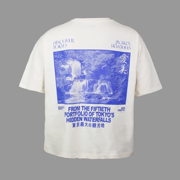 تیشرت باکسی اسوس اورسایز واترفال گرافیک | ASOS Boxy Oversized T-Shirt Waterfall Graphic - Image 3