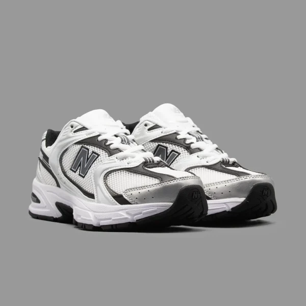 نیوبالانس 530 سفید نقره ای مشکی | New Balance 530 White Silver Metallic Black - Image 2