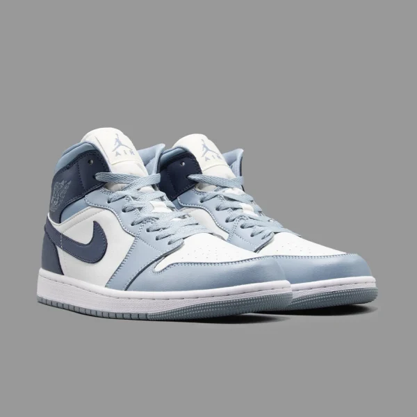 نایکی جردن 1 آبی سرمه ای ساقدار | Nike Air Jordan 1 High OG Wolf Grey Midnight Navy - Image 2