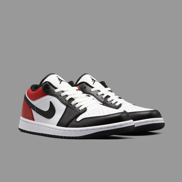 نایکی جردن 1 مشکی قرمز ساق کوتاه | Nike Air Jordan 1 Low OG Black Toe - Image 2